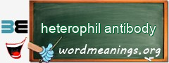 WordMeaning blackboard for heterophil antibody